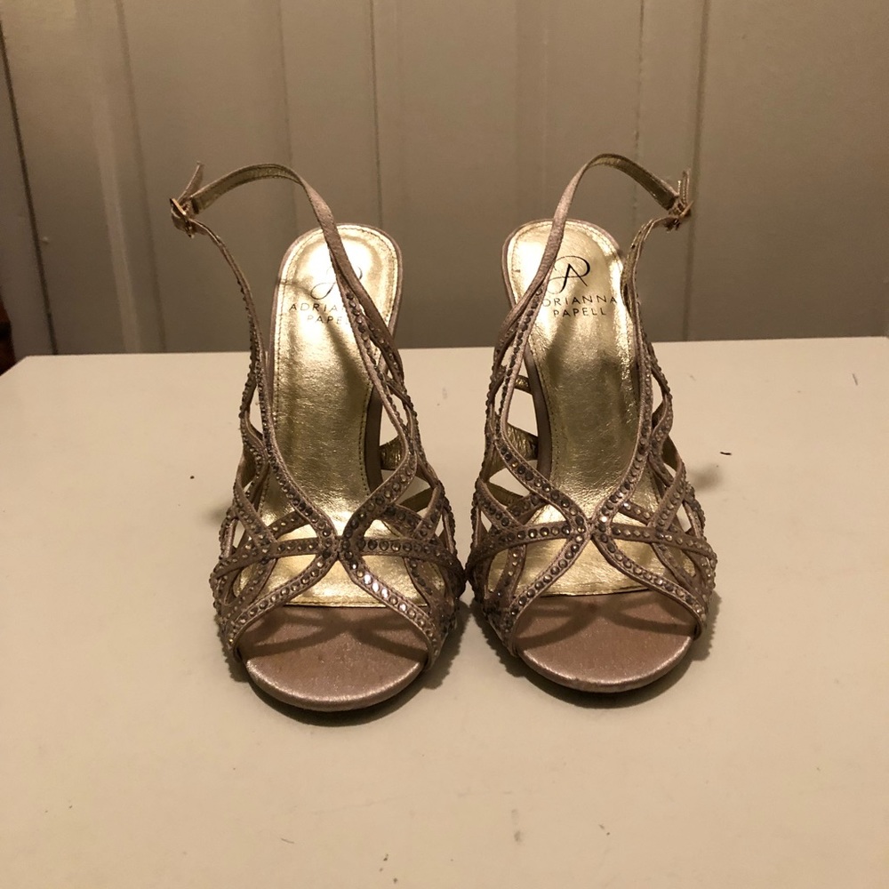 Adrianna Papell Cinderella Gem-encrusted Heels